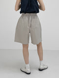 Seed Cotton Banding Bermuda Pants