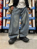 Folded Unuse Snap Denim Pants