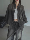 Damage relief over washing denim shirt