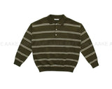 STRIPED COLLAR KNIT