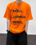 Capital Lettering Half T-Shirt