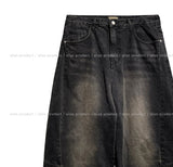 Kench incisional balloon denim pants