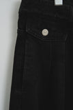 Pocket Pintuck Wide Denim