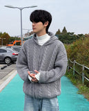 Notty Knit Hood Zip Up