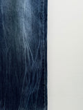 Blank wide wrinkle washing denim pants