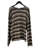 Robben Stripe Long Sleeve Round Knit