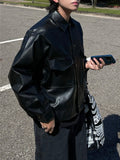 Muir minimal pocket leather jacket