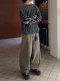 Pigment Washed Damage Ribbed Knit