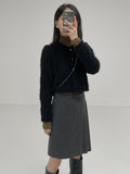Bisque Crop Fur Cardigan