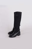 belt detail long boots