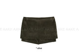 VELOUR LAYERED MINI SKIRT
