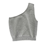 Cashmere wool diagonal knit vest