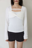 Cotton Candy Ribbon Fur Knit