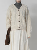 Olly Shetland Wool Cable Cardigan