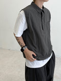 Coil collar open vest