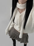 Moid muffler cardigan