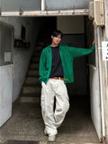 Diamond Fisherman Knit Zip-up
