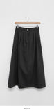 Lovey pin tuck cotton banding long skirt