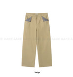 HIDDEN CHECK WIDE PANTS