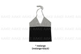 COLOR BLOCK HALTER TOP