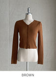 Aaron V-neck Punching Knit Cardigan