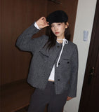 Bling tweed thin jacket