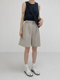 Seed Cotton Banding Bermuda Pants