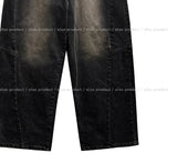 Kench incisional balloon denim pants