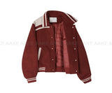 (Lining quilting) WINTER BLOCK VARSITY JUMPER