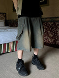 Suspenders Bermuda Two-Tuck Denim