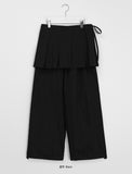 [BAONHAUS] Lab Banding Cotton Wrap Skirt Pants