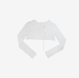 pesh string bolero + shirring sleeveless + shorts set