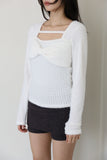 Cotton Candy Ribbon Fur Knit
