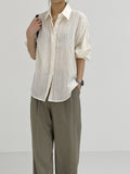 Embo Stripe Loose Fit Shirt