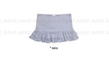 PUNCHING FRILL MINI SKIRT