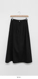 Lovey pin tuck cotton banding long skirt