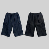 Non-Fade Cargo Bermuda Denim