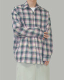 curd over check shirt