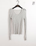 Bru sleeveless layered see-through ribbed long sleeve knit
