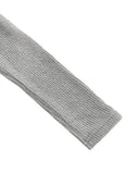 RIB KNIT HOOD ZIP-UP