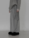 Velour Knot Maxi Long Skirt