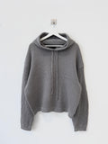 Drop Weaving Hooded Knitwear