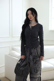 Pulli ribbed shirring tee