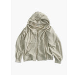 Unisex basic 2-way hood zip-up
