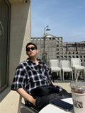 Cooling Check Half Shirt