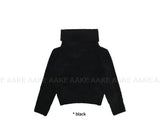 (WOOL) BOUCLE OFF-SHOULDER KNIT