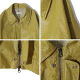 Glossy Crop Collar Jacket