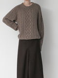 [Premium] Peanut Wool Cable Knit