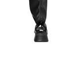 LEATHER THONG SLOUCH BOOTS