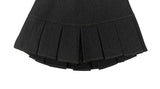 Laugh Pleats Denim Mini Skirt Pants